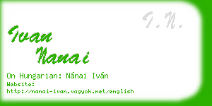 ivan nanai business card
