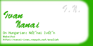 ivan nanai business card